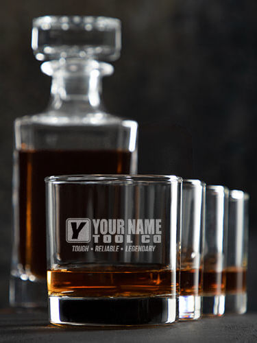 Tool Company : Decanter Rocks Glass Gift Sets - Engraved