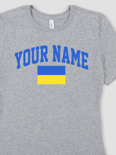 Ukrainian Varsity : Premium Ladies T-Shirts