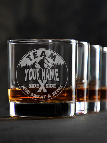 Team Side By Side : Rocks Glasses - Engraved