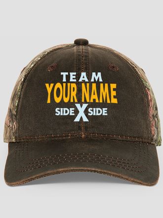 Team Side By Side : Embroidered 2-Tone Camo Hats