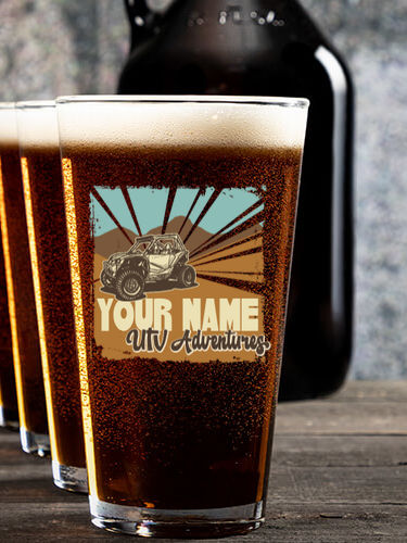 UTV Adventures : Growler Pint Glass Gift Sets - Color Printed