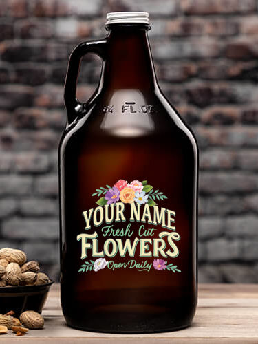 Fresh Cut Flowers : Beer Growlers - Color Printed