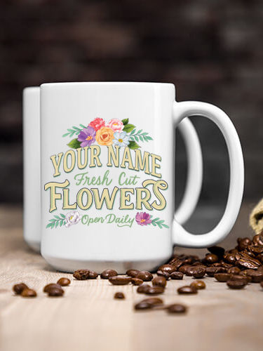 Fresh Cut Flowers : Ceramic Coffee Mugs