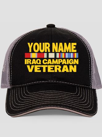 Iraq Campaign Veteran : Embroidered Trucker Hats