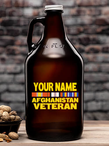 Afghanistan Veteran : Beer Growlers - Color Printed