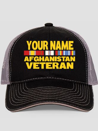 Afghanistan Veteran : Embroidered Trucker Hats