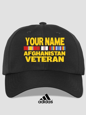Afghanistan Veteran : Embroidered Adidas&reg; Hats