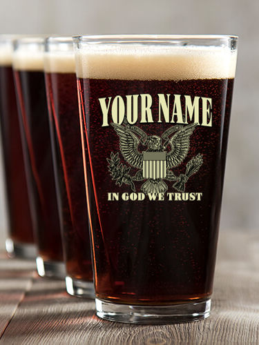In God We Trust : Pint Glasses - Color Printed
