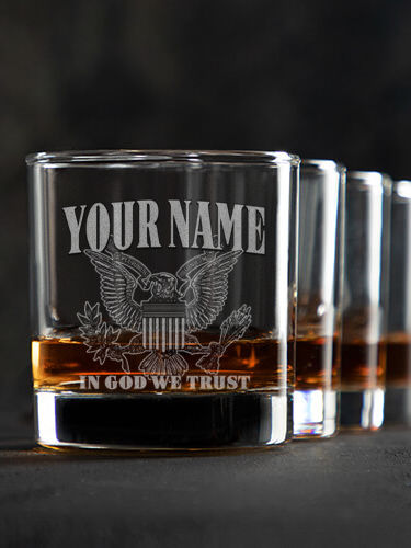 In God We Trust : Rocks Glasses - Engraved
