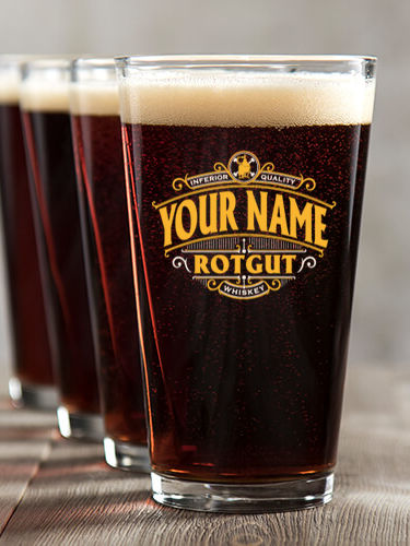 Rotgut Whiskey : Pint Glasses - Color Printed