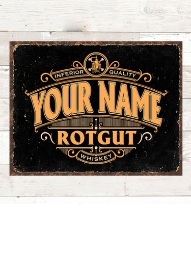 Rotgut Whiskey : Tin Signs