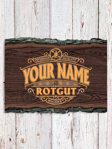 Rotgut Whiskey : Faux Sliced Log Plaque
