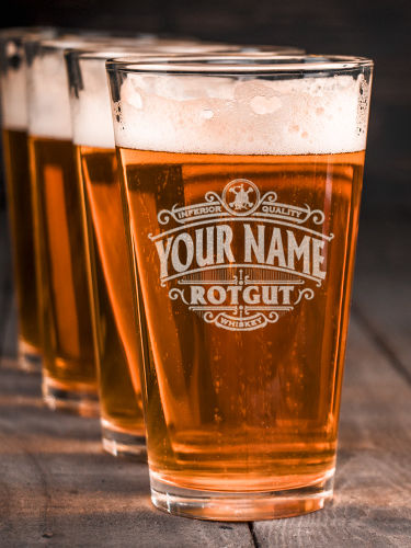 Rotgut Whiskey : Pint Glasses - Engraved
