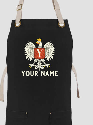 Polish Monogram : Printed Canvas Work Aprons