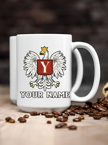 Polish Monogram : Ceramic Coffee Mugs