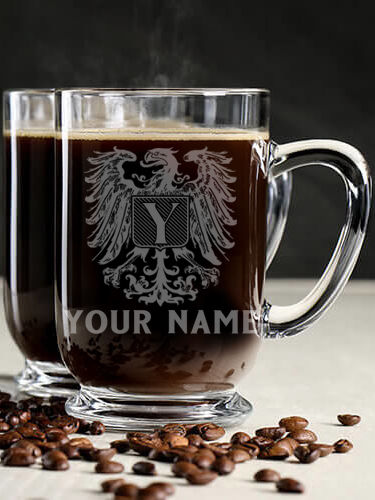 German Monogram : Coffee Mugs - Engraved