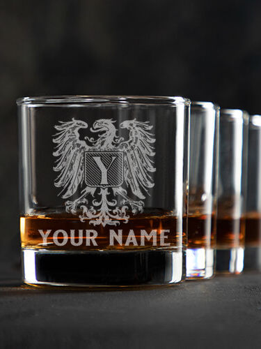 German Monogram : Rocks Glasses - Engraved