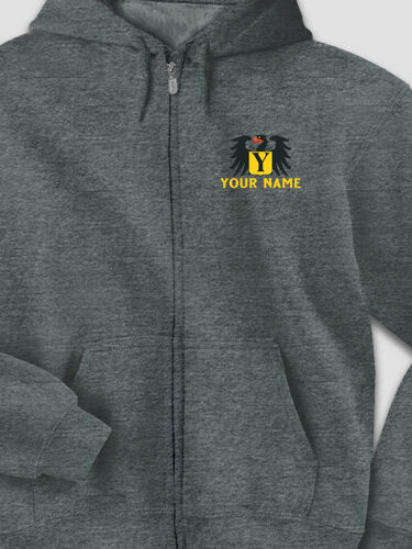 German Monogram : Embroidered Zip Hoodies