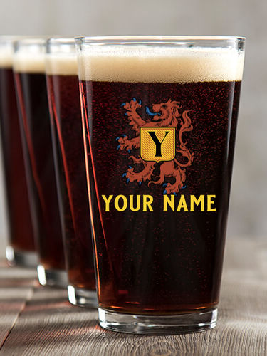 Scottish Monogram : Pint Glasses - Color Printed