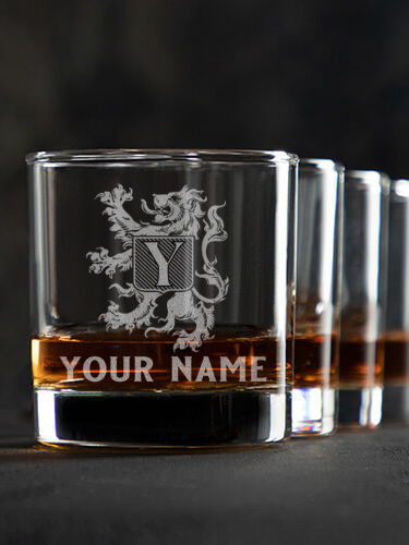 Scottish Monogram : Rocks Glasses - Engraved