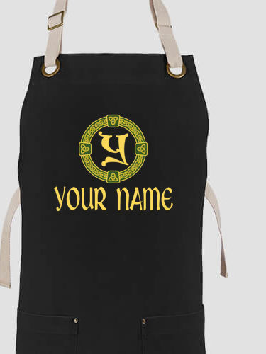 Celtic Wreath Monogram : Printed Canvas Work Aprons