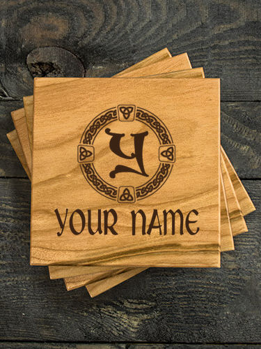 Celtic Wreath Monogram : Coasters - Engraved