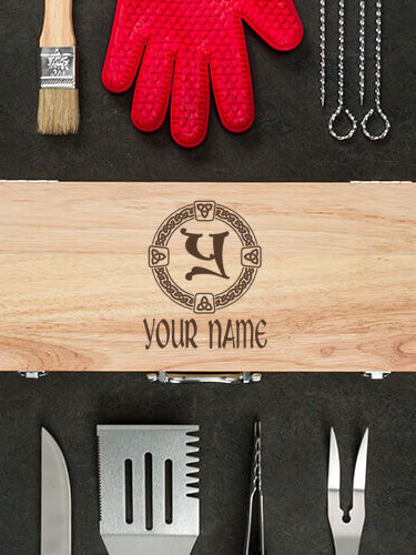 Celtic Wreath Monogram : 10 Piece BBQ Set