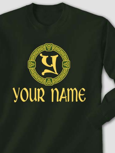 Celtic Wreath Monogram : Printed Long Sleeves
