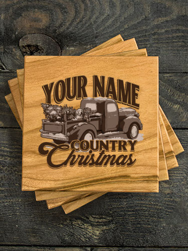 Country Christmas : Coasters - Engraved
