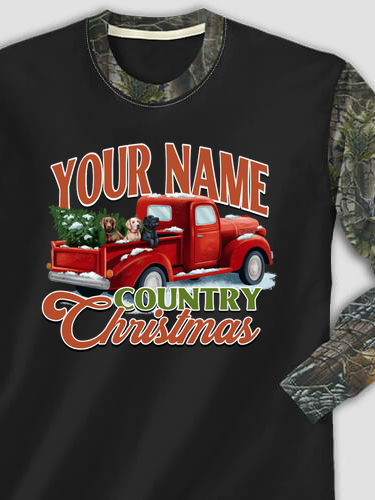 Country Christmas : Printed 2-Tone Camo Long Sleeves