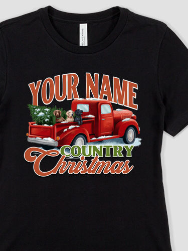 Country Christmas : Premium Ladies T-Shirts