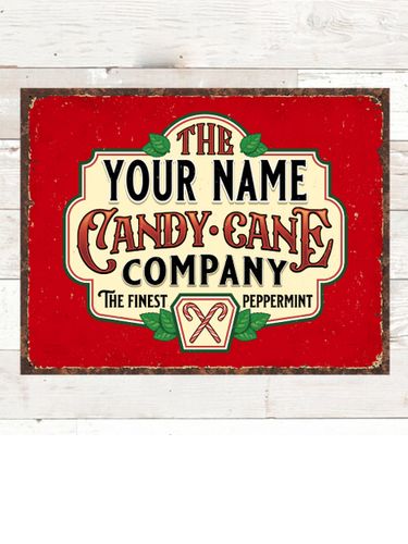 Candy Cane Company : Tin Signs