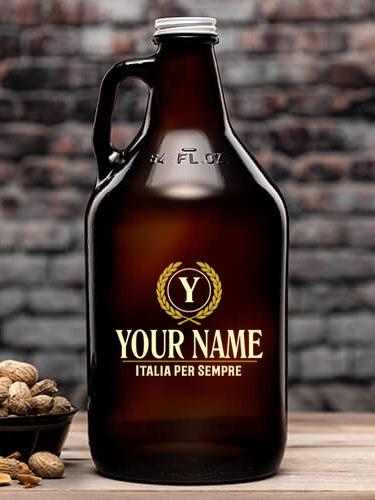 Italian Monogram : Beer Growlers - Color Printed