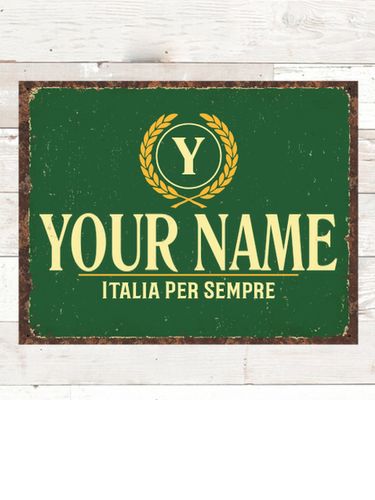 Italian Monogram : Tin Signs