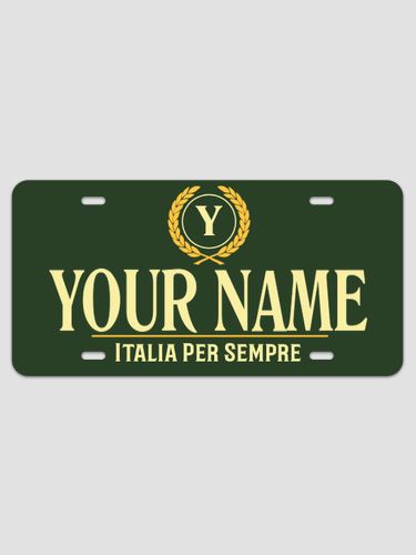 Italian Monogram : License Plates