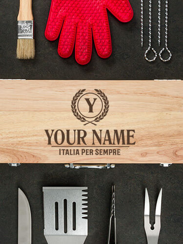 Italian Monogram : 10 Piece BBQ Set