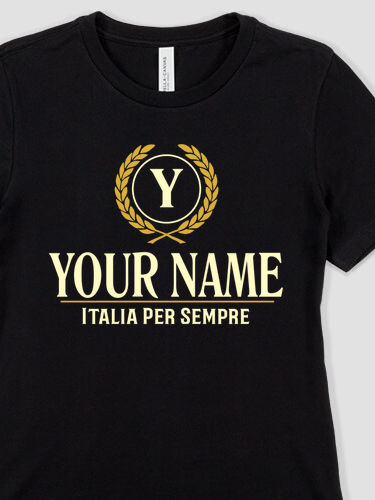Italian Monogram : Premium Ladies T-Shirts