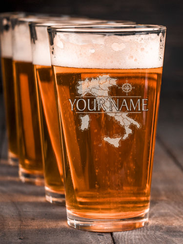 Italian Heritage : Pint Glasses - Engraved