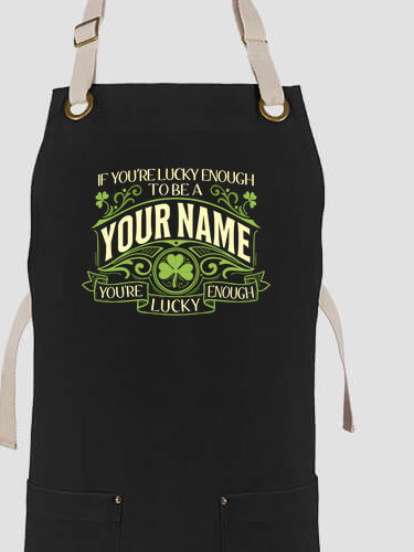 Lucky Enough : Printed Canvas Work Aprons