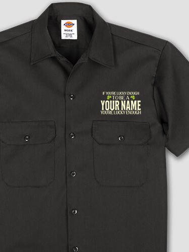 Lucky Enough : Embroidered Work Shirts