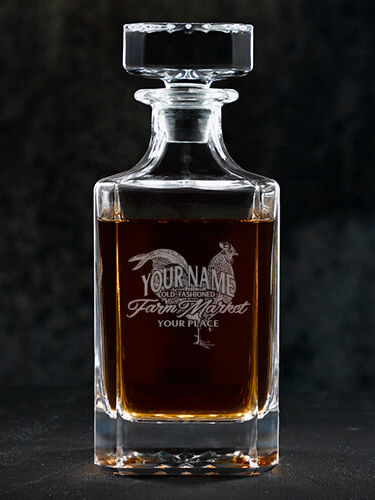 Farm Market : Whiskey Decanter - Engraved