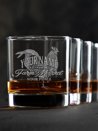 Farm Market : Rocks Glasses - Engraved