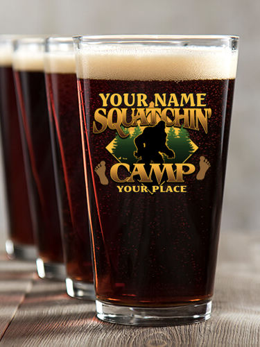Squatchin' Camp : Pint Glasses - Color Printed