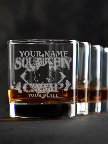 Squatchin' Camp : Rocks Glasses - Engraved
