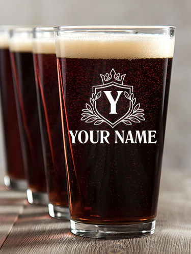 Regal Monogram : Pint Glasses - Color Printed