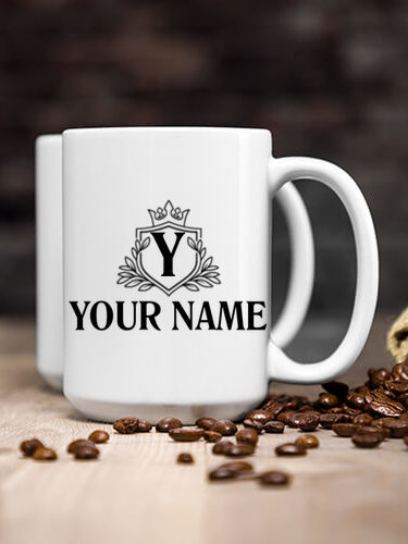 Regal Monogram : Ceramic Coffee Mugs