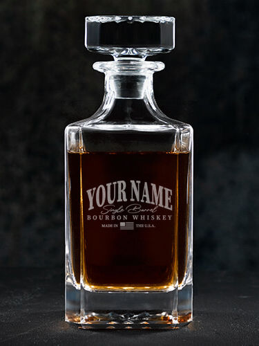 Bourbon Whiskey : Whiskey Decanter - Engraved
