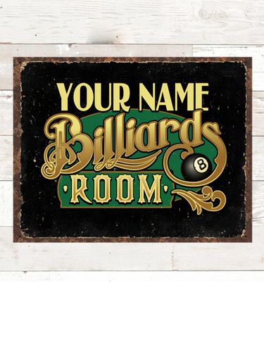 Billiards Room : Tin Signs