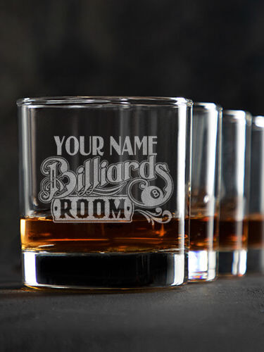 Billiards Room : Rocks Glasses - Engraved