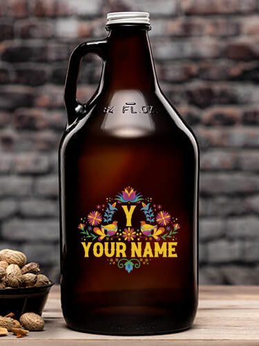 Hispanic Monogram : Beer Growlers - Color Printed